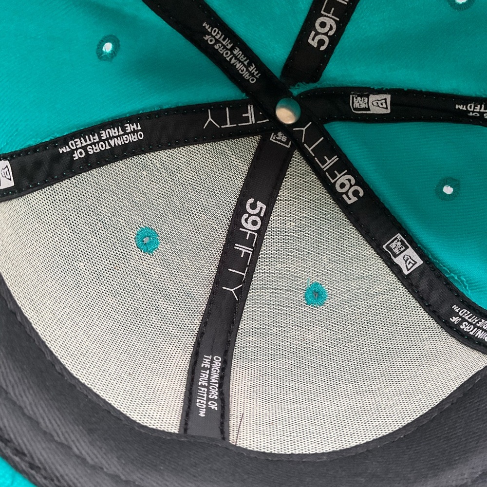 New York Mets Turquoise Teal Fitted 8 - Picture 2 of 6